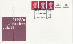 1980-01-16 Definitive Coil Stamps London FDC (81757)