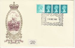 1981-12-30 Definitive Coil Stamps Windsor FDC (81759)