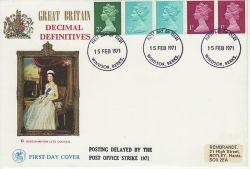 1971-02-15 Definitive Coil Stamps Windsor FDC (81760)