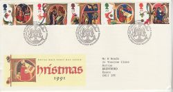 1991-11-12 Christmas Stamps Bureau FDC (81790)
