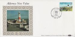 1989-12-27 Alderney Definitive 20p Lighthouse Stamp FDC (81799)