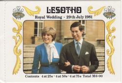 1981 Lesotho Royal Wedding Stamps Booklet (81926)