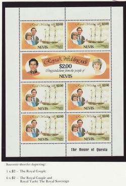 1981 Nevis Royal Wedding $2 S/Sheet MNH (81944)
