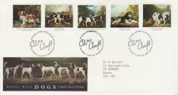 1991-01-08 Dogs Stamps Bureau FDC (82006)