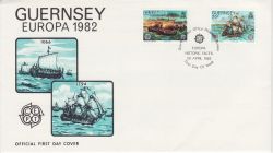 1982-04-28 Guernsey Europa / Ships Stamps FDC (82206)