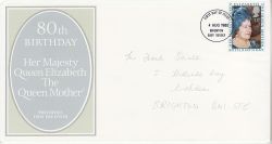 1980-08-04 Queen Mother Stamp Brighton FDC (82276)