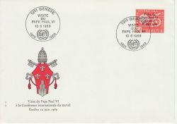 1969-06-10 Switzerland Pape Paul VI Visit FDC (82394)