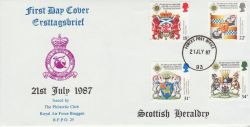 1987-07-21 Scottish Heraldry RAF Bruggen FPO FDC (82440)