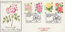 1976-06-30 Roses Stamps St Albans STCF FDC (82448)