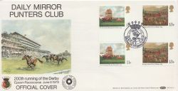 1979-06-06 Horseracing Gutter Stamps Benham FDC (82465)