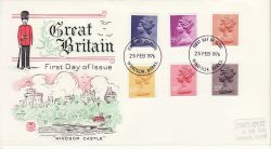 1976-02-25 Definitive Stamps Windsor FDC (82511)