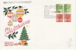 1980-11-12 Christmas Booklet Stamps Windsor FDC (82528)