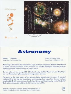 2002-09-24 Astronomy M/S Macclesfield FDC (82561)