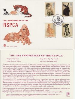 1990-01-23 RSPCA Stamps Horsham FDC (82650)