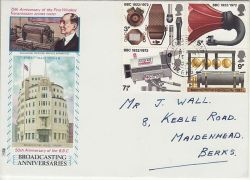 1972-09-13 BBC Broadcasting Stamps Maidenhead cds FDC (82716)