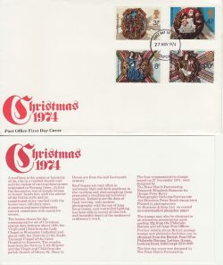 1974-11-27 Christmas Stamps Oxford FDC (82737)