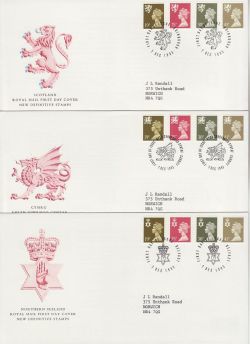 1993-12-07 Regional Definitive Stamps x3 SHS FDC (82796)