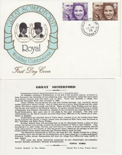 1973-11-14 Royal Wedding Great Somerford cds FDC (82853)