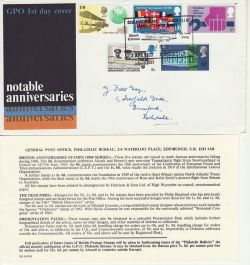 1969-04-02 Anniversaries Stamps BAMS Manchester FDC (82875)