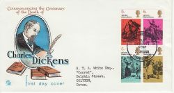 1970-06-03 Charles Dickens Stamps London WC2 FDC (82888)