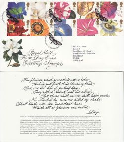1997-01-06 Greetings Flower Stamps Kew FDC (82903)