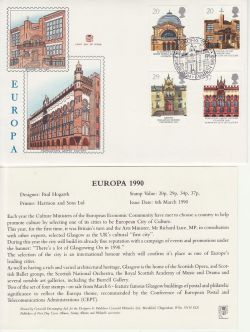 1990-03-06 Europa Stamps Edinburgh FDC (82916)