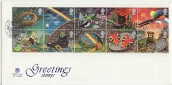 1991-02-05 Greetings Stamps Luckington FDC (82935)