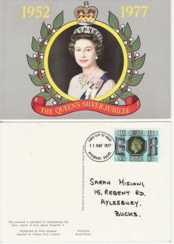 1977-05-11 Queen\'s Silver Jubilee PPC FDC (82996)