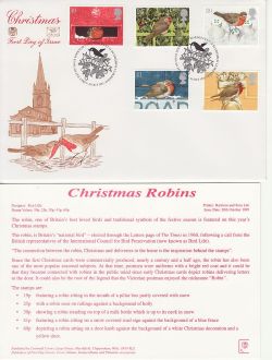 1995-10-30 Christmas Robins Bethlehem FDC (83066)