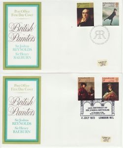 1973-07-04 British Painters Stamps Bureau / London FDC (83097)