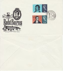 1966-01-25 Robert Burns Stamps Faversham cds FDC (83164)