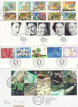 2002 Bulk Buy x11 First Day Covers with Fancy Pmks (83175)