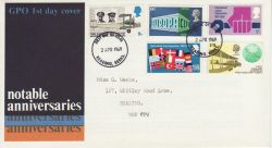 1969-04-02 Anniversaries Stamps Reading FDC (83199)