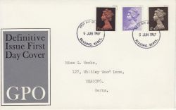 1967-06-05 Definitive Stamps Reading FDC (83206)
