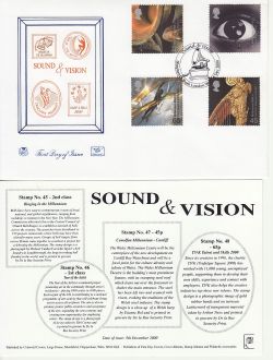 2000-12-05 Sound and Vision Stamps London W12 FDC (83229)