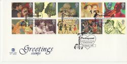 1995-03-21 Greetings Stamps Darlingscott FDC (83335)