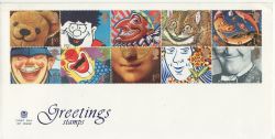 1991-03-26 Greetings Stamps Grimsby FDC (83368)