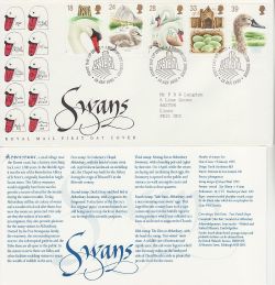 1993-01-19 Swans Stamps Abbotsbury FDC (83412)