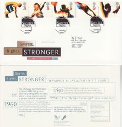 1996-07-09 Olympics & Paralympics Much Wenlock FDC (83425)