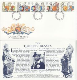 1998-02-24 Queen's Beasts Stamps Sheffield FDC (83446)