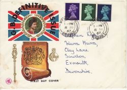 1967-08-08 Definitive Stamps Weymouth cds FDC (83460)