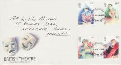 1982-04-28 British Theatre Stamps Aylesbury FDC (83531)