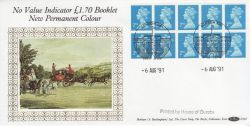 1991-08-06 £1.70 Booklet Stamps London SW1 FDC (83566)