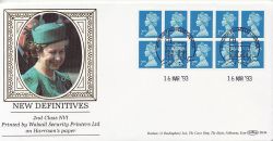 1993-03-16 Definitive 2nd Class NVI Stamps Windsor FDC (83586)
