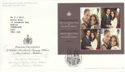 2011-04-21 Royal Wedding Stamps M/S London SW1 FDC (83642)
