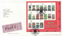 2001-05-15 Double Decker Buses M/S Covent Garden FDC (83681)
