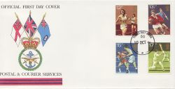 1980-10-10 Sport Stamps Forces PO 50 cds FDC (83825)