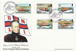 1991-02-13 IOM RNLI Stamps Douglas SHS FDC (83874)
