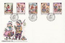 1993-10-12 IOM Christmas Stamps FDC (83903)