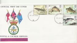 1983-01-26 River Fish Stamps Forces PO cds FDC (84145)